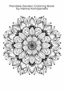 mandala garden floral inspirations flowers design coloring book