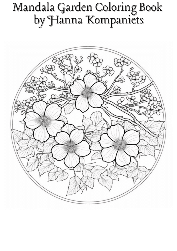 mandala garden floral inspirations flowers design coloring book