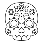 easy free printable sugar skull coloring pages for kids