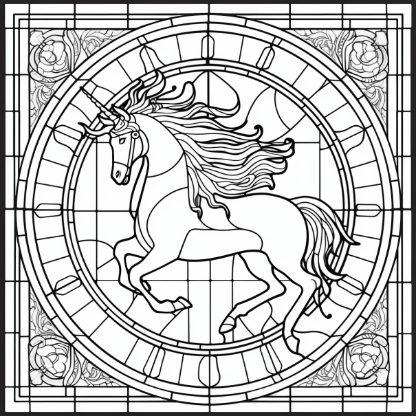 Hanna_medieval_style_stained_glass_with_a_unicorn_coloring_page_3f31ecb1-9dfc-4d3b-8fa2-234a46df2d25