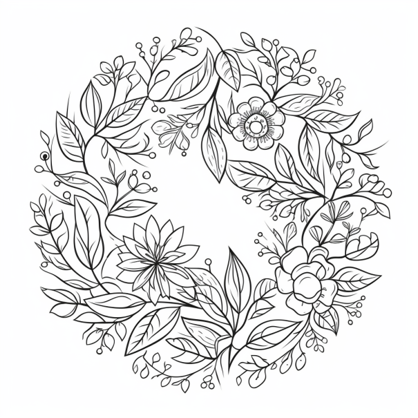 printable flower coloring pages floral ornament free