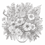 Free Printable Flower Bouquets Coloring Pages