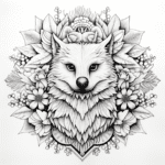 wild animals mandala coloring page