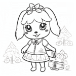 animal crossing coloring pages