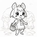 animal crossing coloring pages