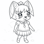 animal crossing coloring pages