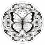 easy cute mandala coloring pages butterfly mandala coloring pages