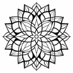 black_and_white_easy_geometric_shapes mandala coloring page