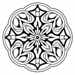 black_and_white_easy_geometric_shapes mandala coloring page