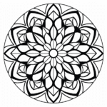 black_and_white_easy_geometric_shapes mandala coloring page