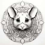 mouse mandala coloring page