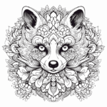 red panda mandala coloring page