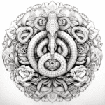 snake mandala coloring page