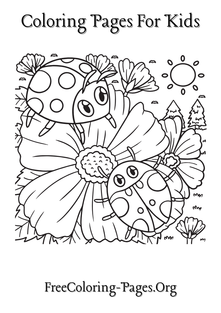 free coloring pages for kids flower printable