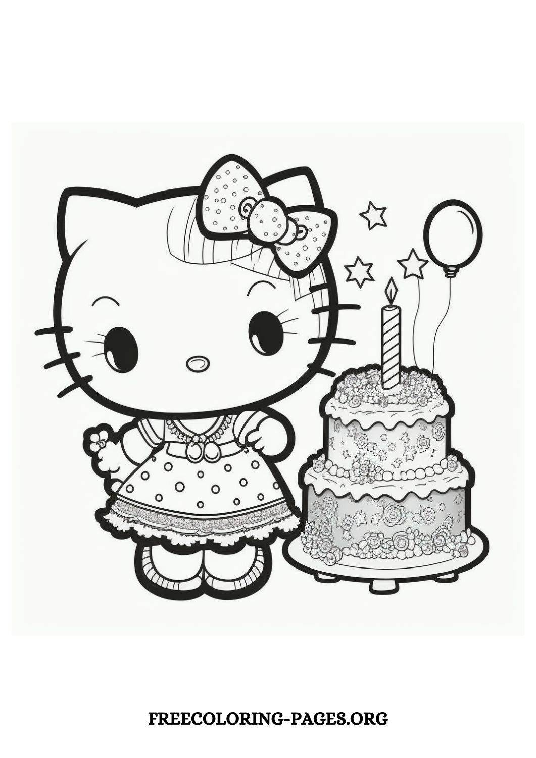 hello kitty birthday coloring pages , hello kitty coloring printable pages, hello kitty and friends coloring pages , free printable hello kitty coloring pages