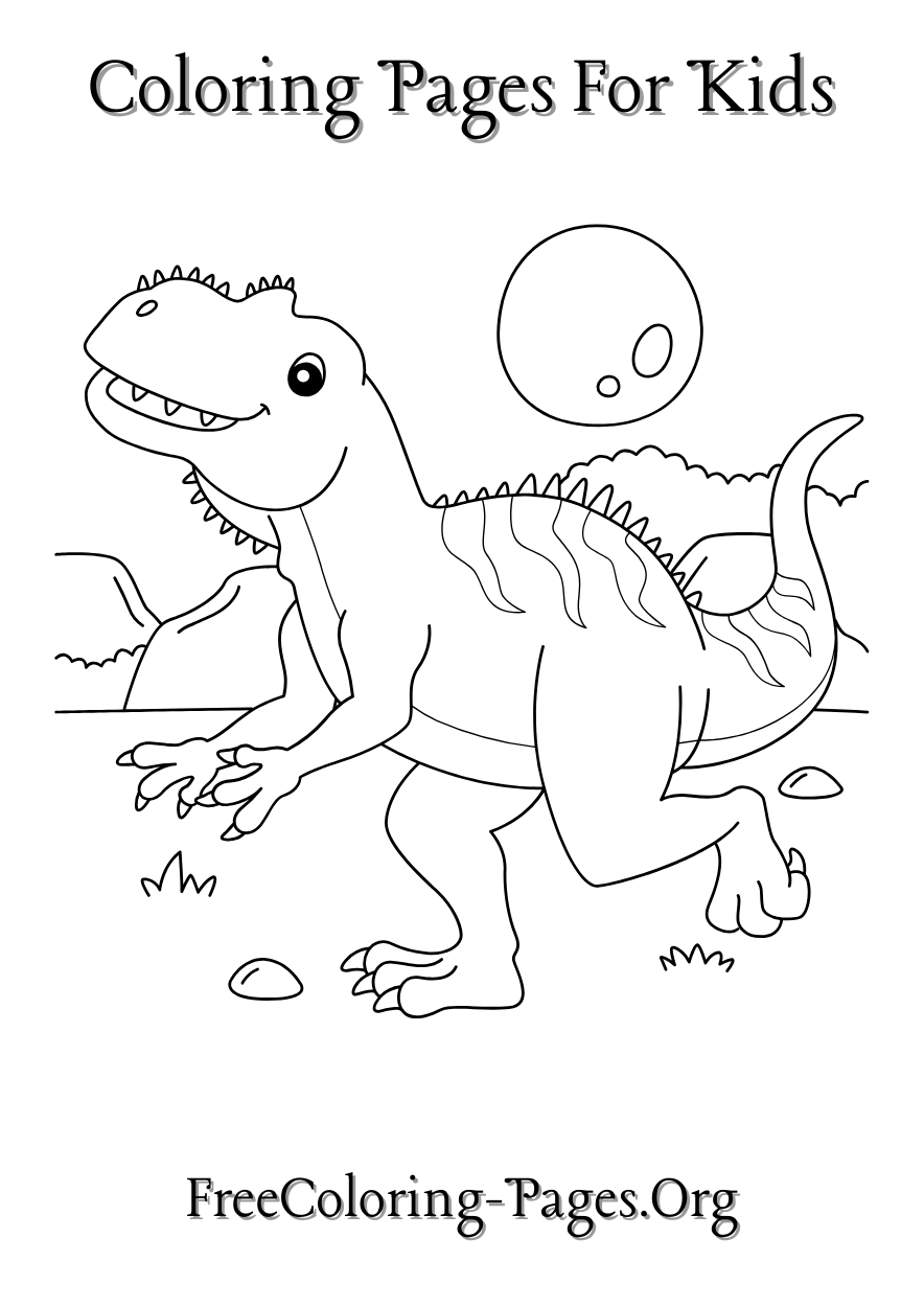 DINOSAUR COLORING PAGES FOR KIDS free printable