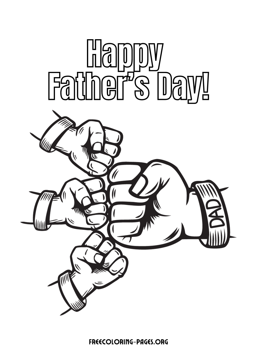 Happy Father's Day Free Coloring Pages for Kids and Adults - Free