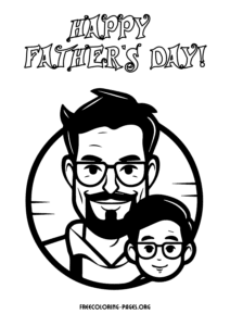 Happy Father's Day Free Coloring Pages for Kids and Adults