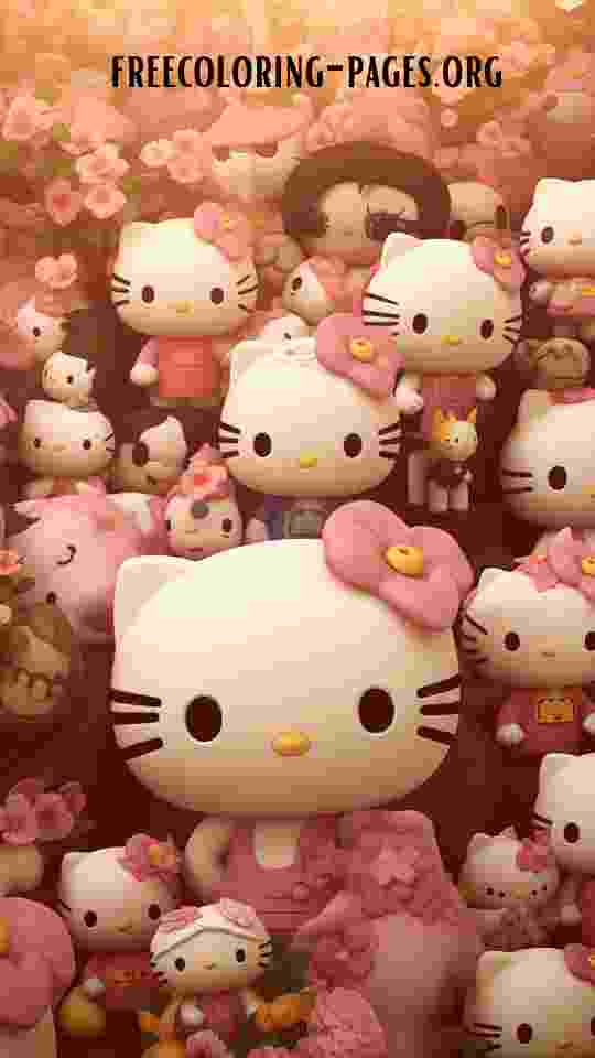 Hello Kitty Cute black and pink wallpapers for mobile iphone and laptop