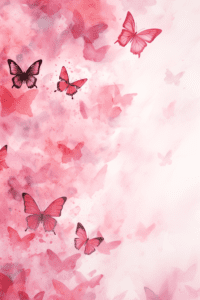 Pink Watercolor Butterflies Aesthetic Phone Wallpapers