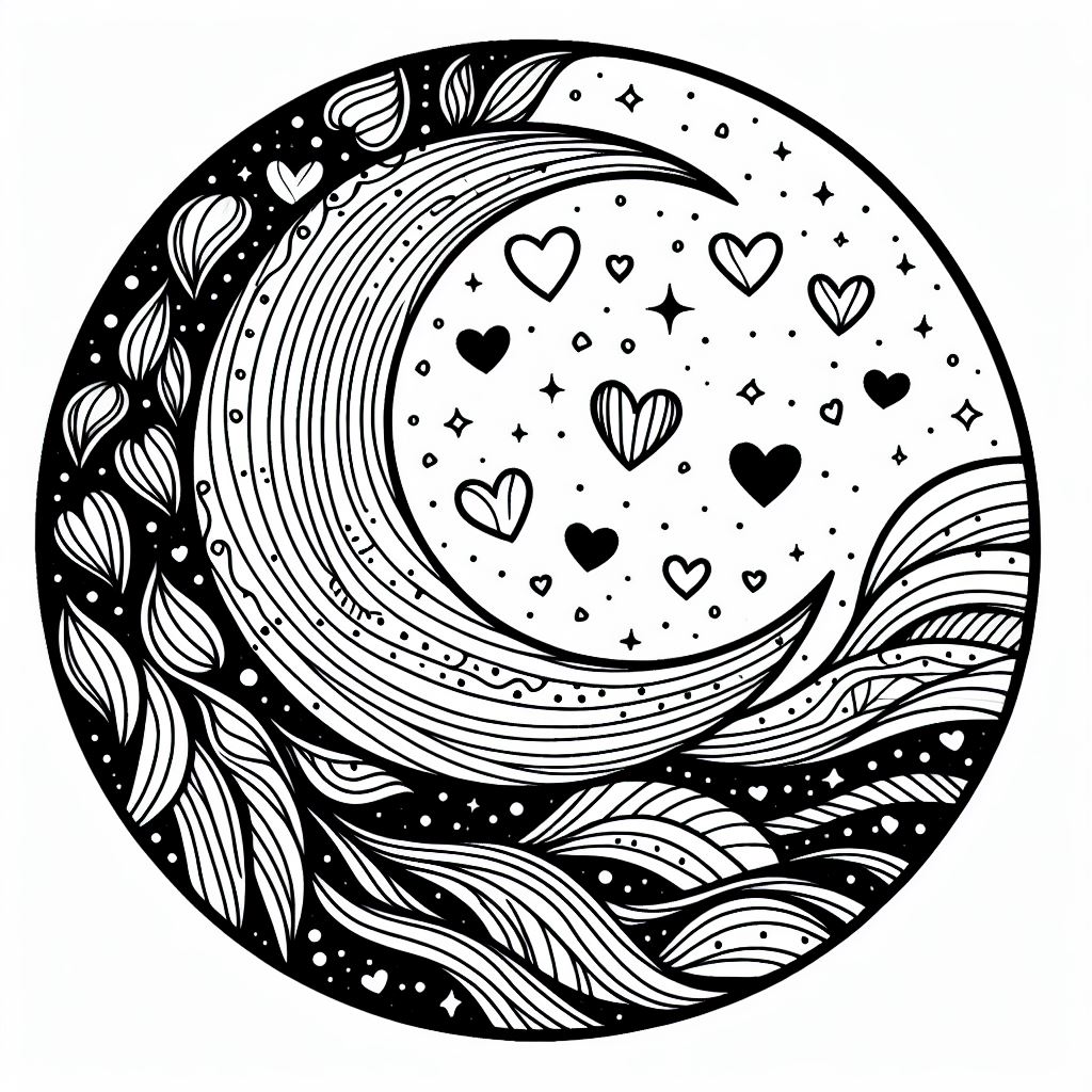 Valentine Day Hearts and Flowers Card Coloring Page Free Printable