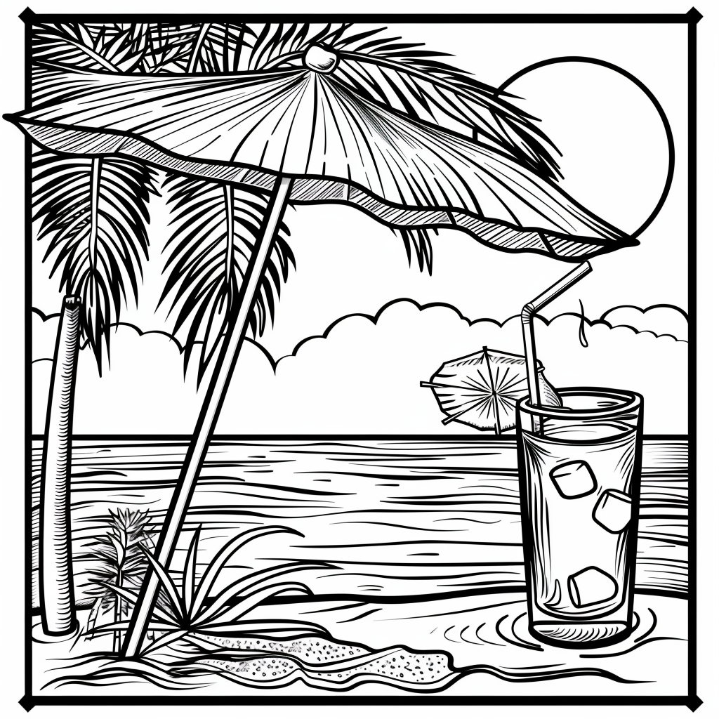 free printable beach coloring pages