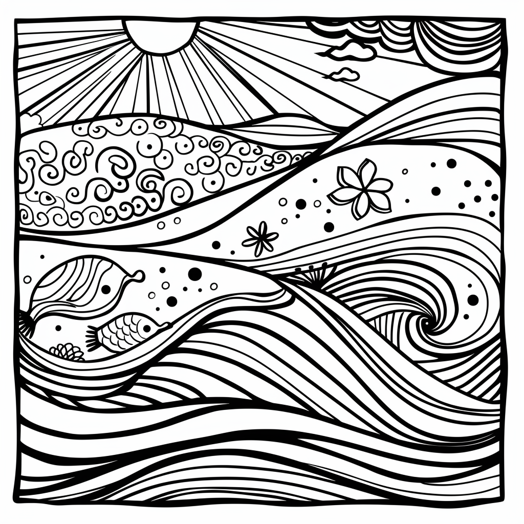 free printable beach coloring pages