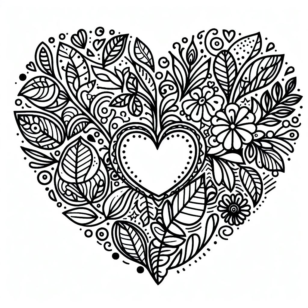 Valentine Day Coloring Pages: Valentine Cards, Cute Animals and Hearts ...
