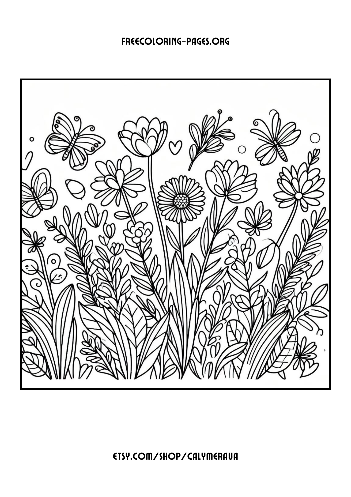 Free Printable Spring Coloring Pages: 20 Full-Size Springtime Coloring pages for kids, preschoolers and adults