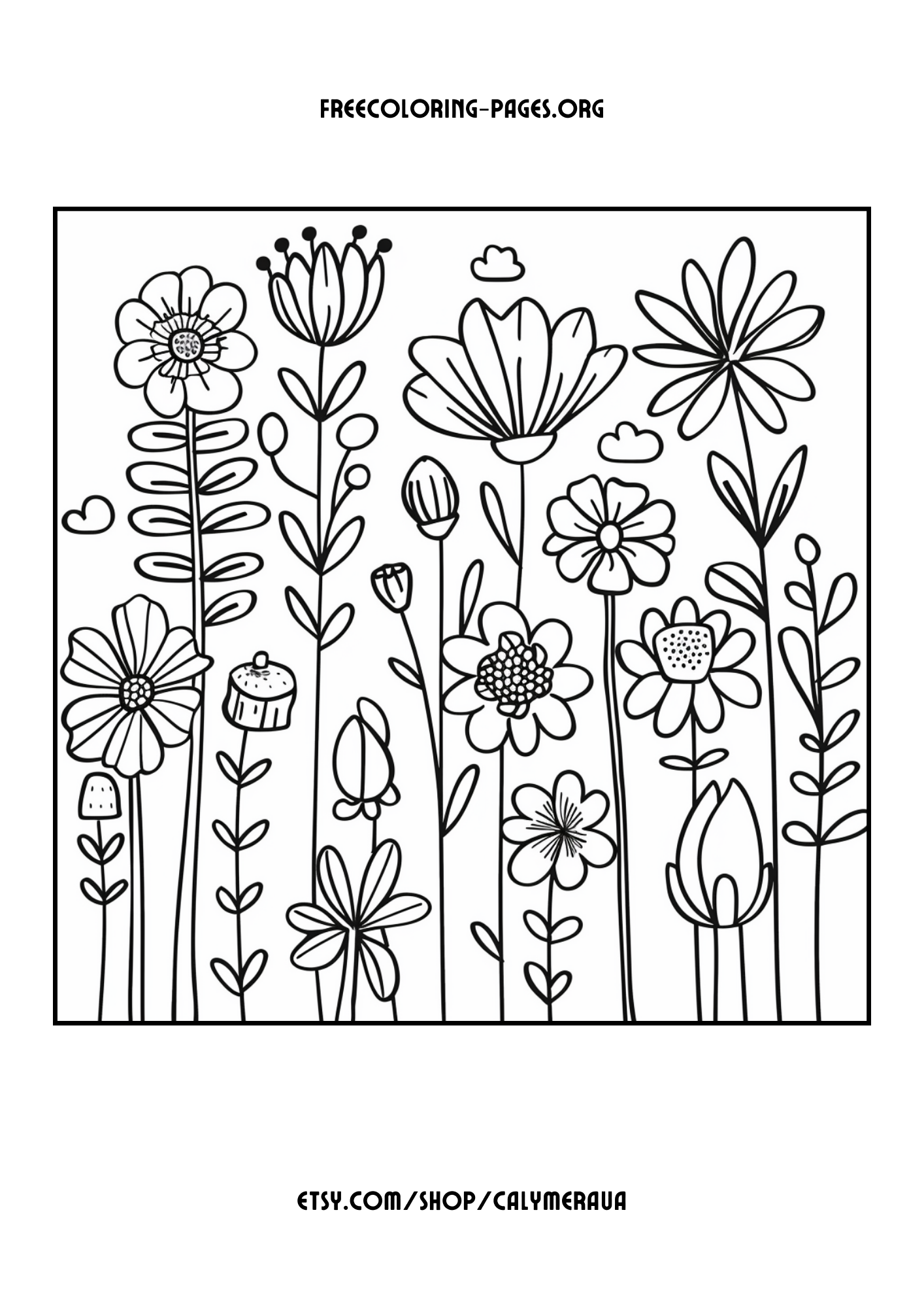 Free Printable Spring Coloring Pages: 20 Full-Size Springtime Coloring pages for kids, preschoolers and adults