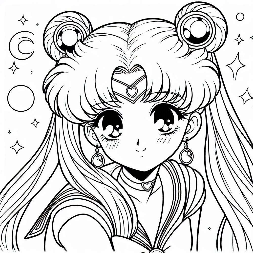 anime coloring pages free printable Sailor Moon