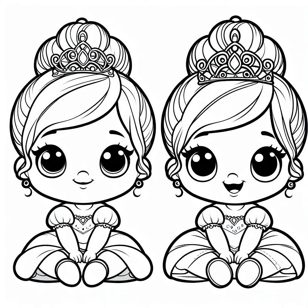 Baby Disney Princess Coloring Free and Printable: