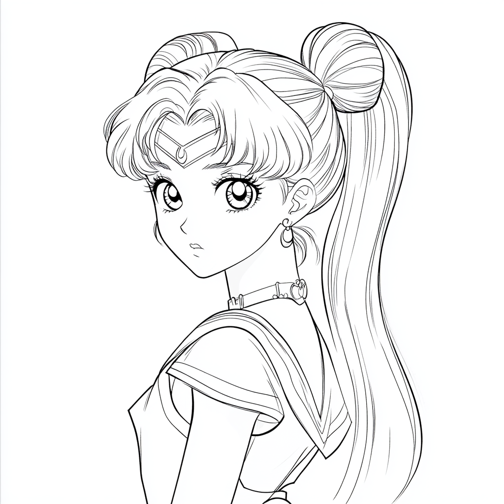 anime coloring pages free printable Sailor Moon