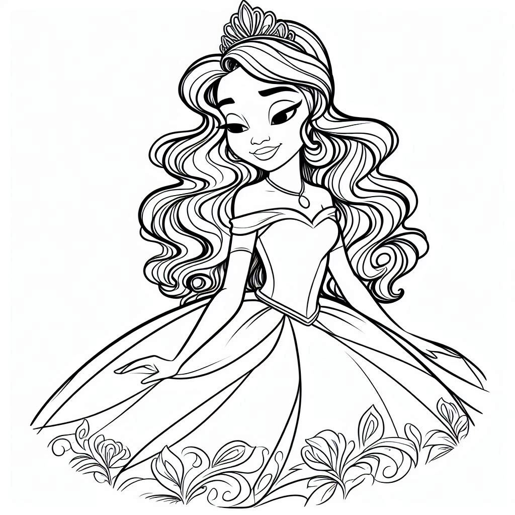 Disney Princess Tiana Coloring Free and Printable: