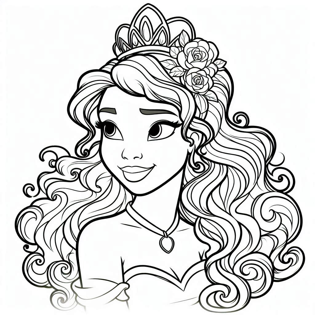 Disney Princess Tiana Coloring Free and Printable: