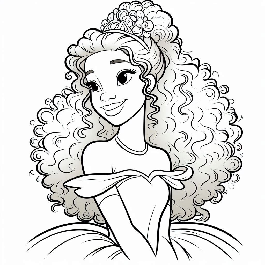 Disney Princess Tiana Coloring Free and Printable: