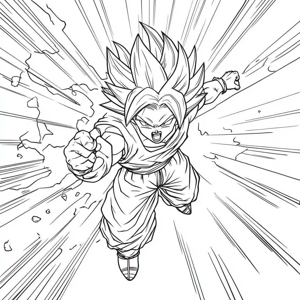 Dragon Ball Z Goku coloring page