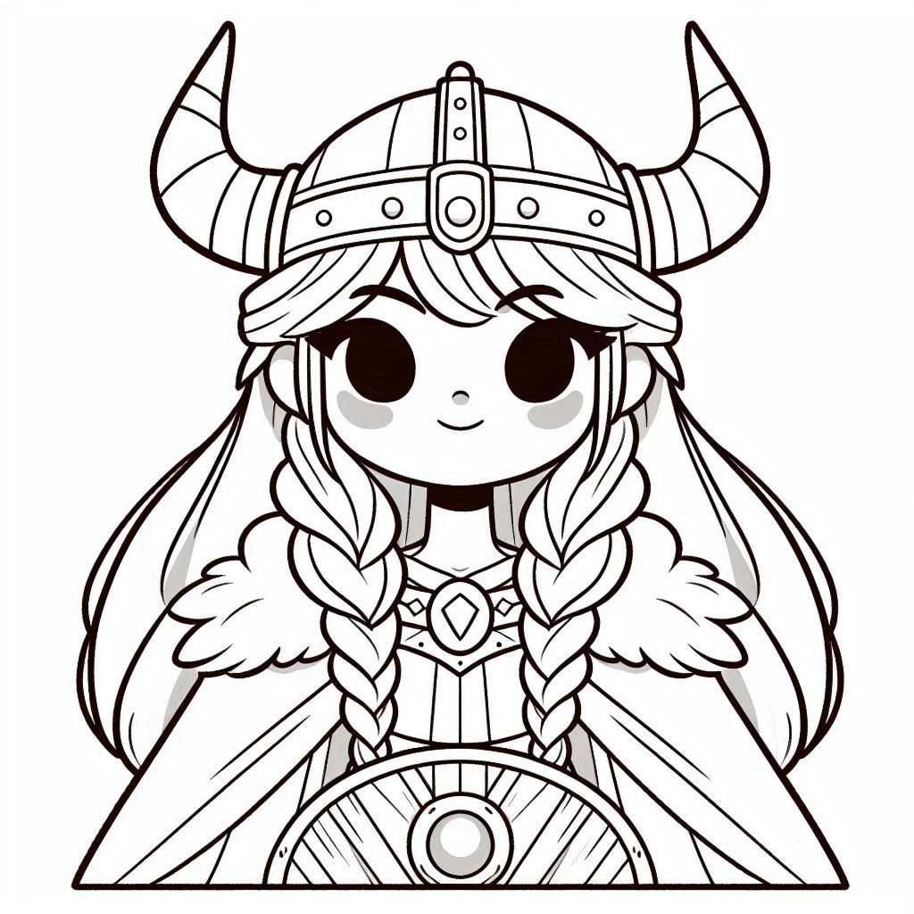 Viking Princess Coloring Free and Printable: