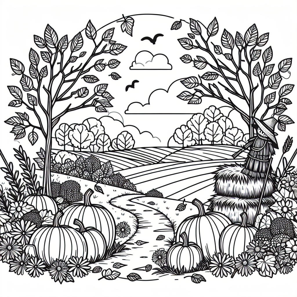 free cute fall printable coloring pages for kids and adults