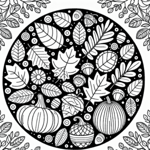 free cute fall printable coloring pages for kids and adults