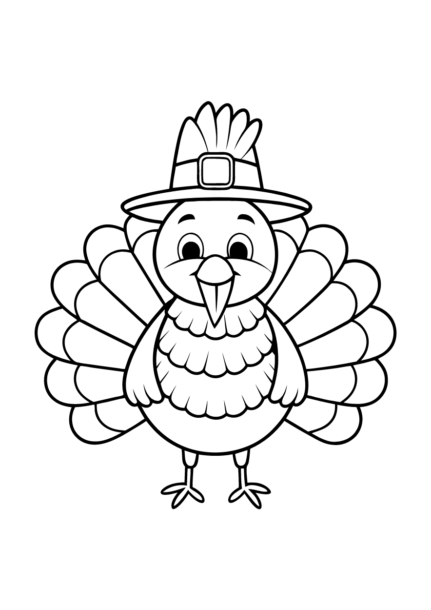 10 Free Turkey Coloring Pages