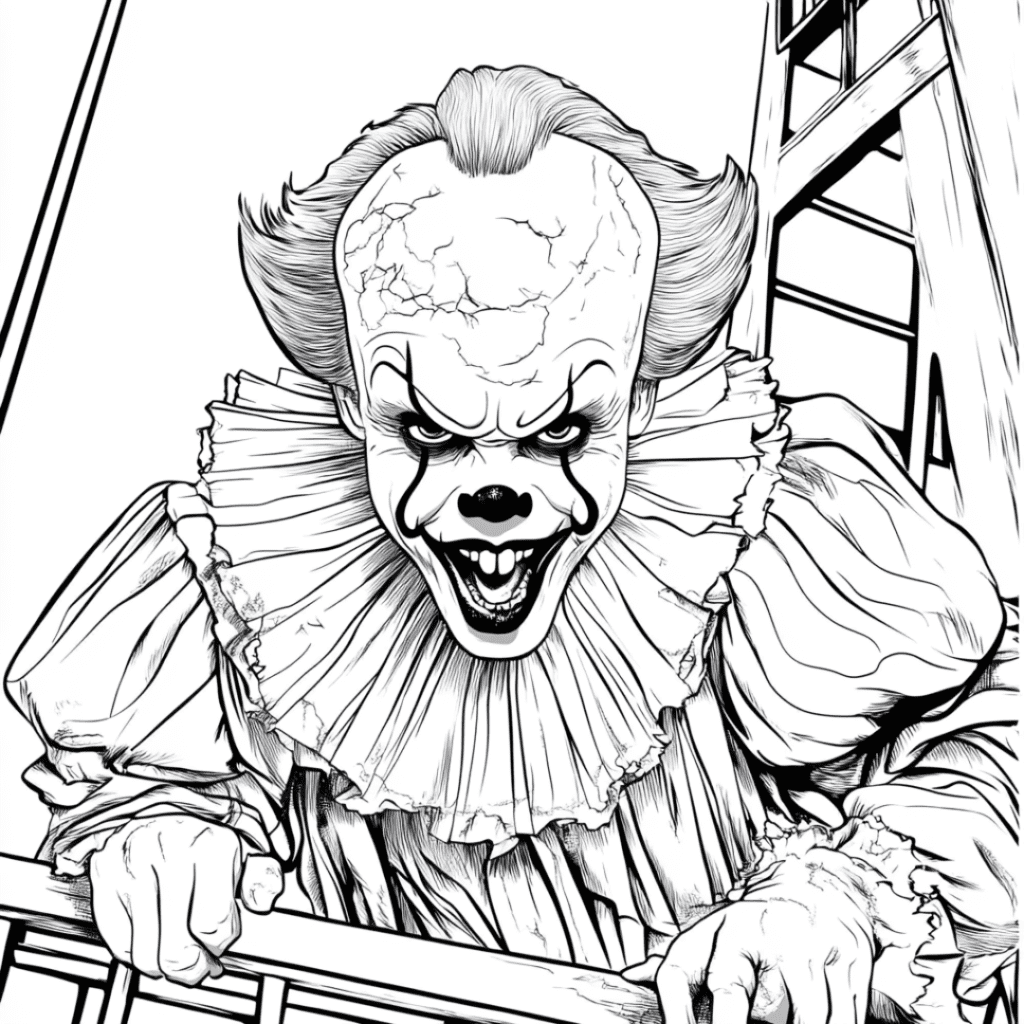 horror movie coloring page