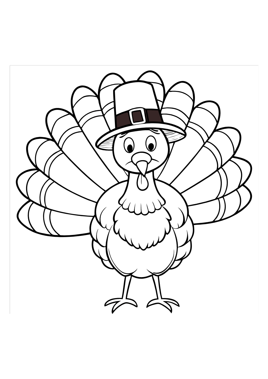 10 Free Turkey Coloring Pages