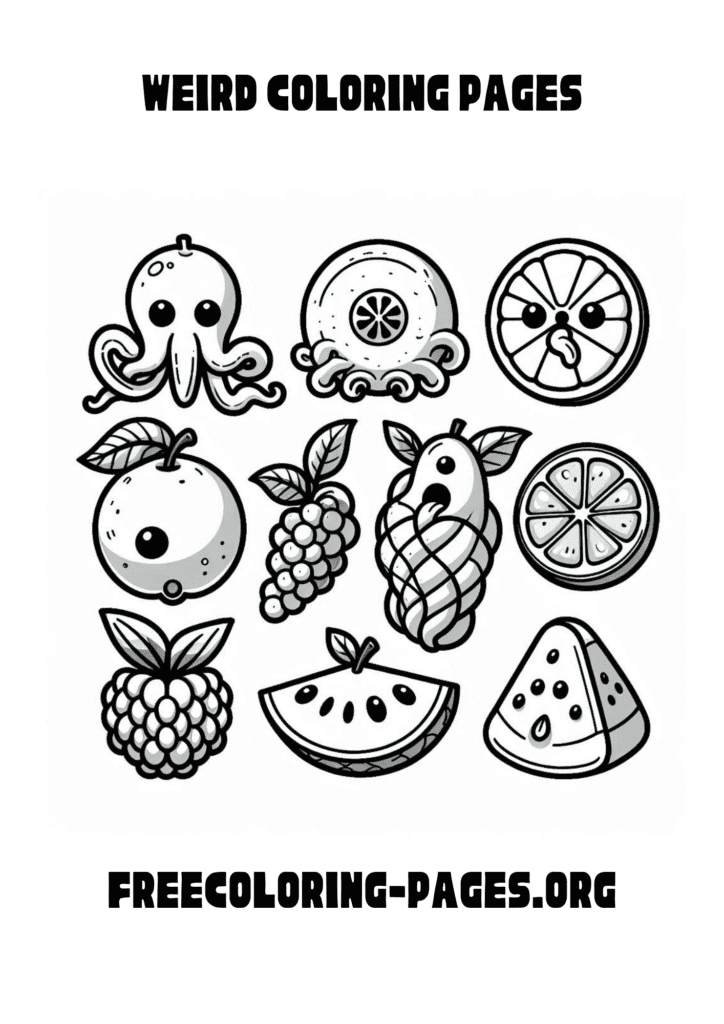 weird coloring pages