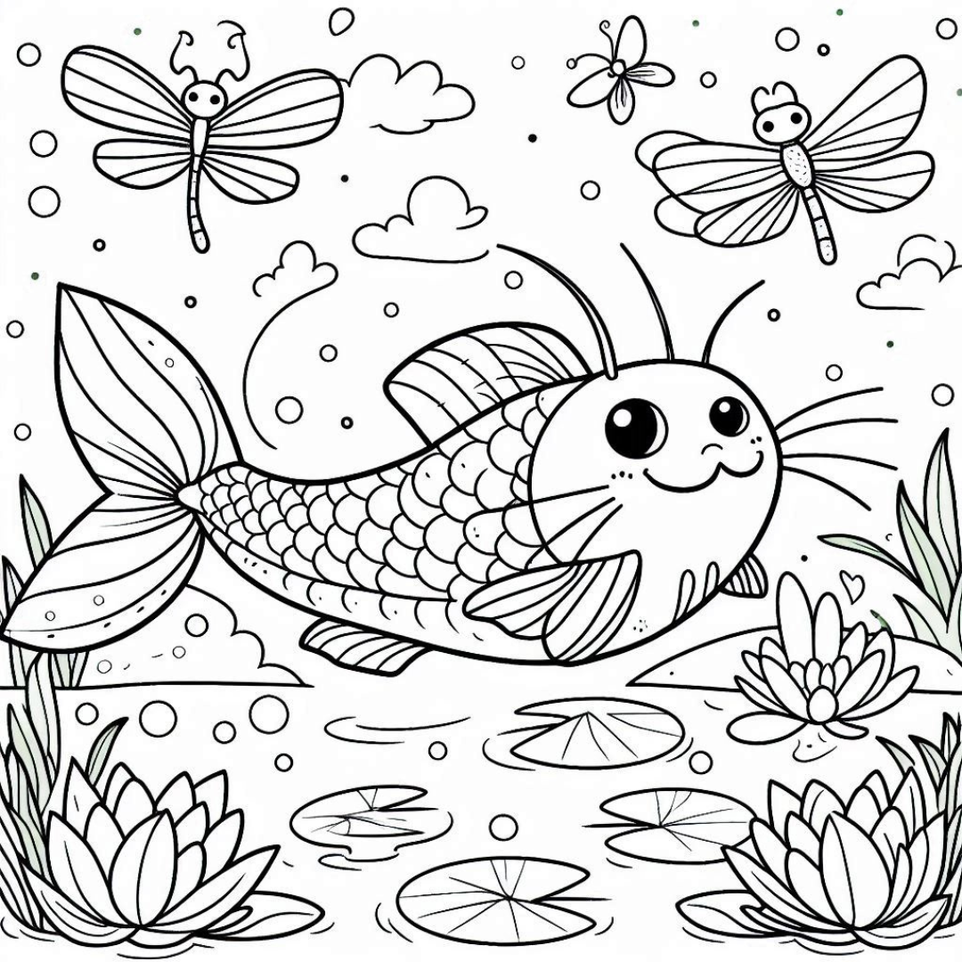 Catfish Coloring Pages