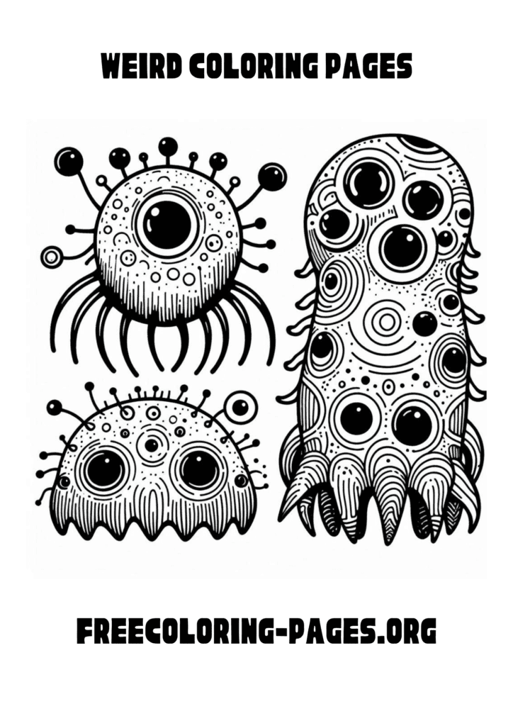 weird coloring pages