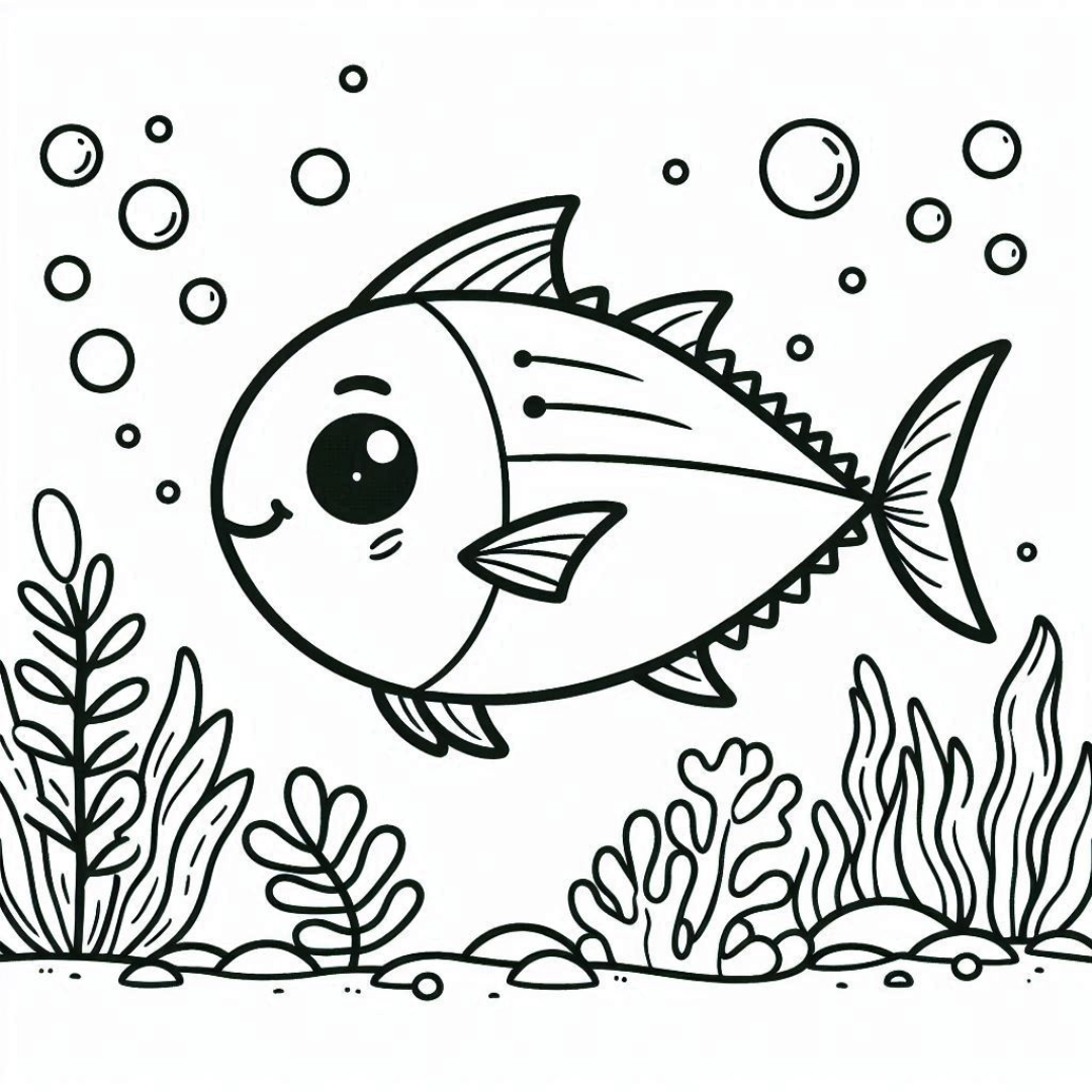 Tuna Coloring Pages