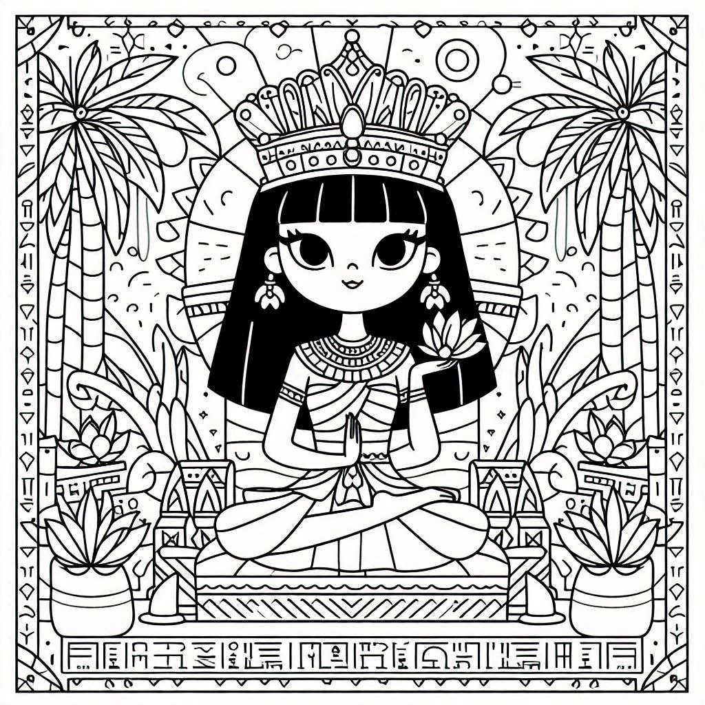 Egyptian Princess Coloring Page