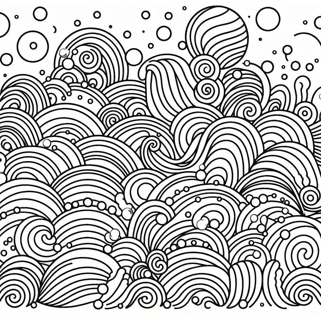 abstract coloring pages​