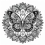 butterfly mandala coloring pages​